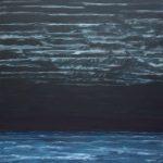 "Meer bei Nacht", 2017, 100 x 100 cm, Acryl auf LW