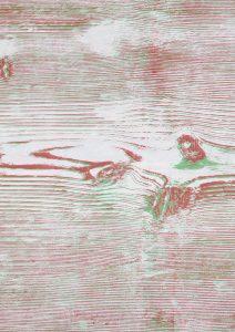 Florian Marschall | „o.T. (Alienpolka)“ – Detail, 2021, Holzdruck auf Papier, 50 x 5000 cm | Aufl age 4