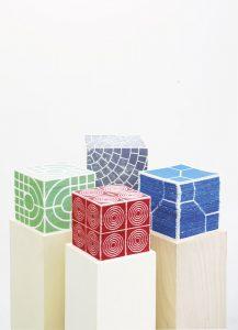 Gesa Puell | „Cubes“ – Munich, Tokio, Guanlan and Rome, 2016 – 2021, Lithografie und Holzschnitt