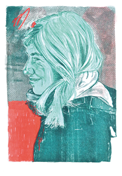 Sabine Seeholzer porträtiert von Kristina Seeholzer