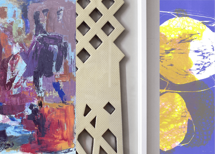 Charlotte Panowsky, Angelika Högerl und Katrin Kratzenberg in der Galerie der KVD